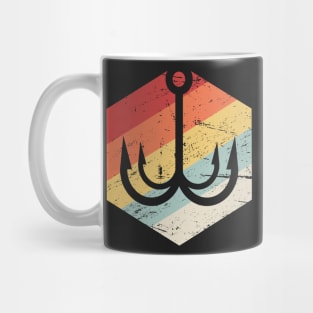 Retro 70s Bass Fishing Treble Hook Icon Mug